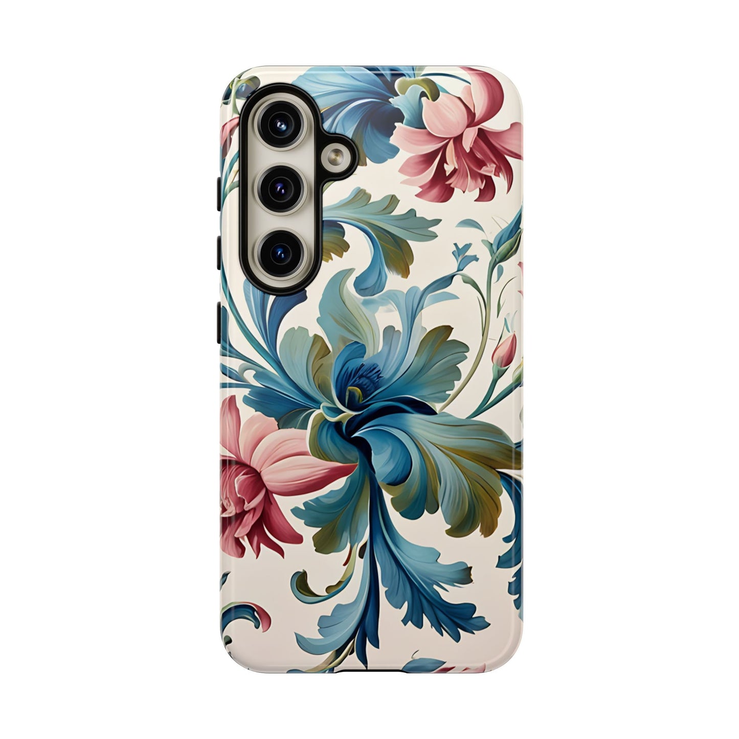 Floral Rosemaling Phone Dual Layer Cases Scandinavian Painting Telemark Tough Case