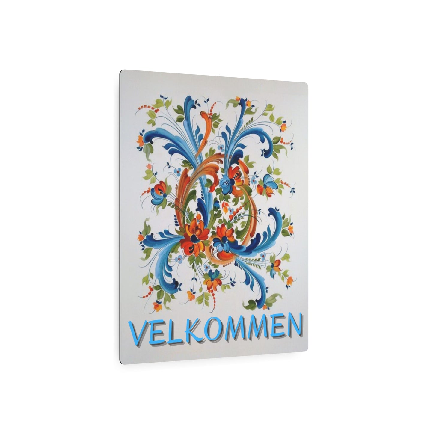 Metal Art Sign, Velkommen Scandinavian WELCOME Swedish Norwegian Decor, Wall Hanging, Home Decoration, Housewarming Gift, Nordic Style Sign