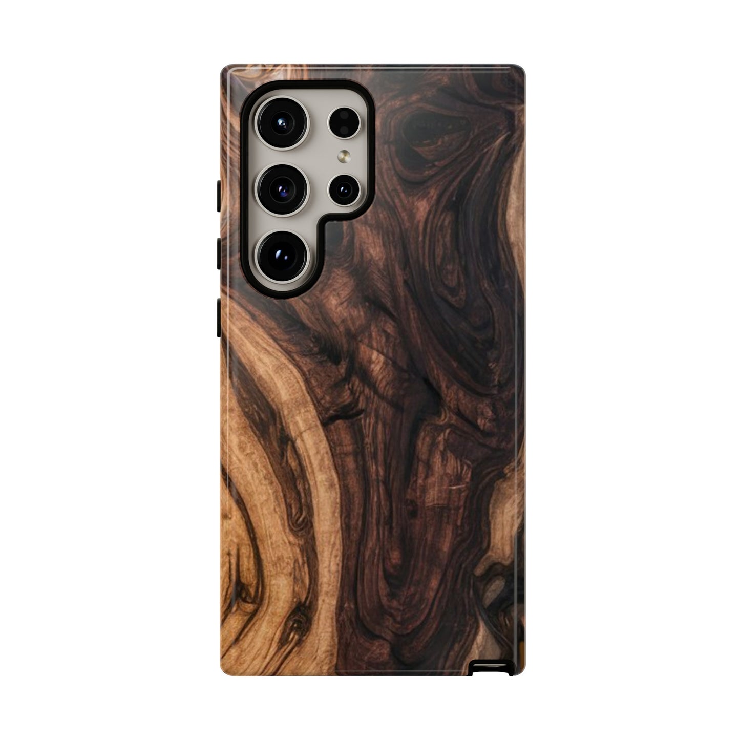 Exotic Wood Look Case for Smart Phone Scandinavian Design Phone Case Gift for Him 3D Simulated Wood Cell Phone Case