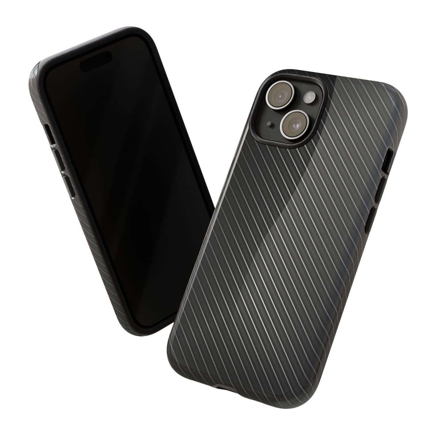 Carbon Fiber Tough Case, CF Print Protective Cover for Phones, Apple Android, High Tech Design