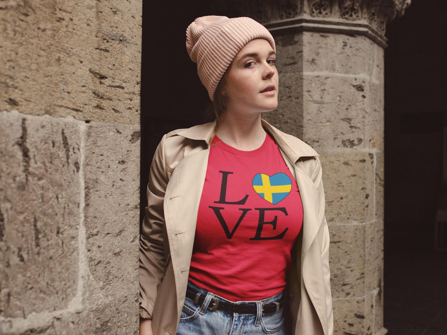 Sweden LOVE Comfort Colors T-Shirt - Swedish Unisex Garment-Dyed Tee Shirt, Gift for Sweden Fans, Scandinavian Apparel, Sverige Clothing,