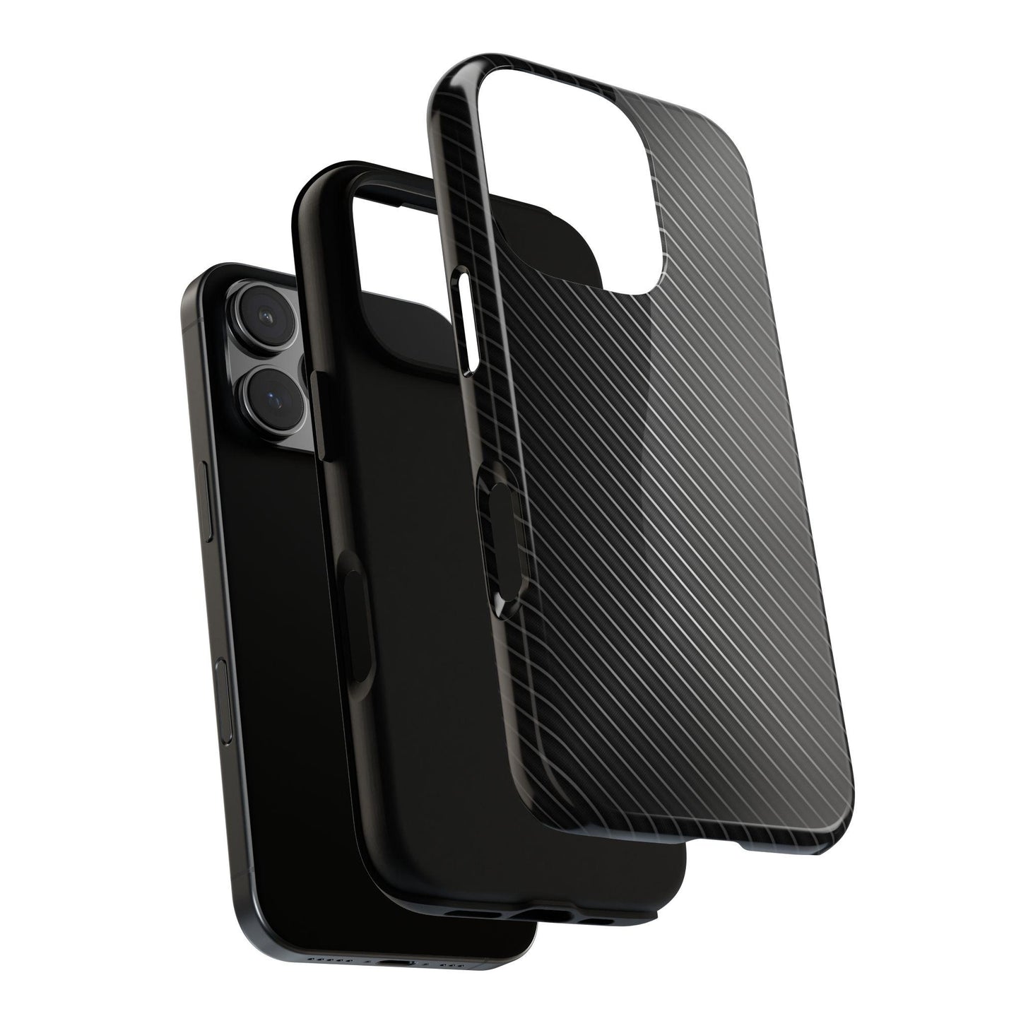 Carbon Fiber Tough Case, CF Print Protective Cover for Phones, Apple Android, High Tech Design