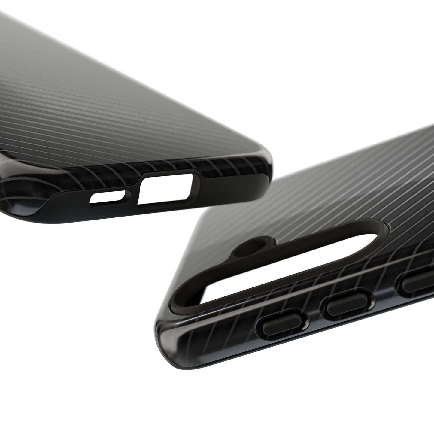 Carbon Fiber Tough Case, CF Print Protective Cover for Phones, Apple Android, High Tech Design