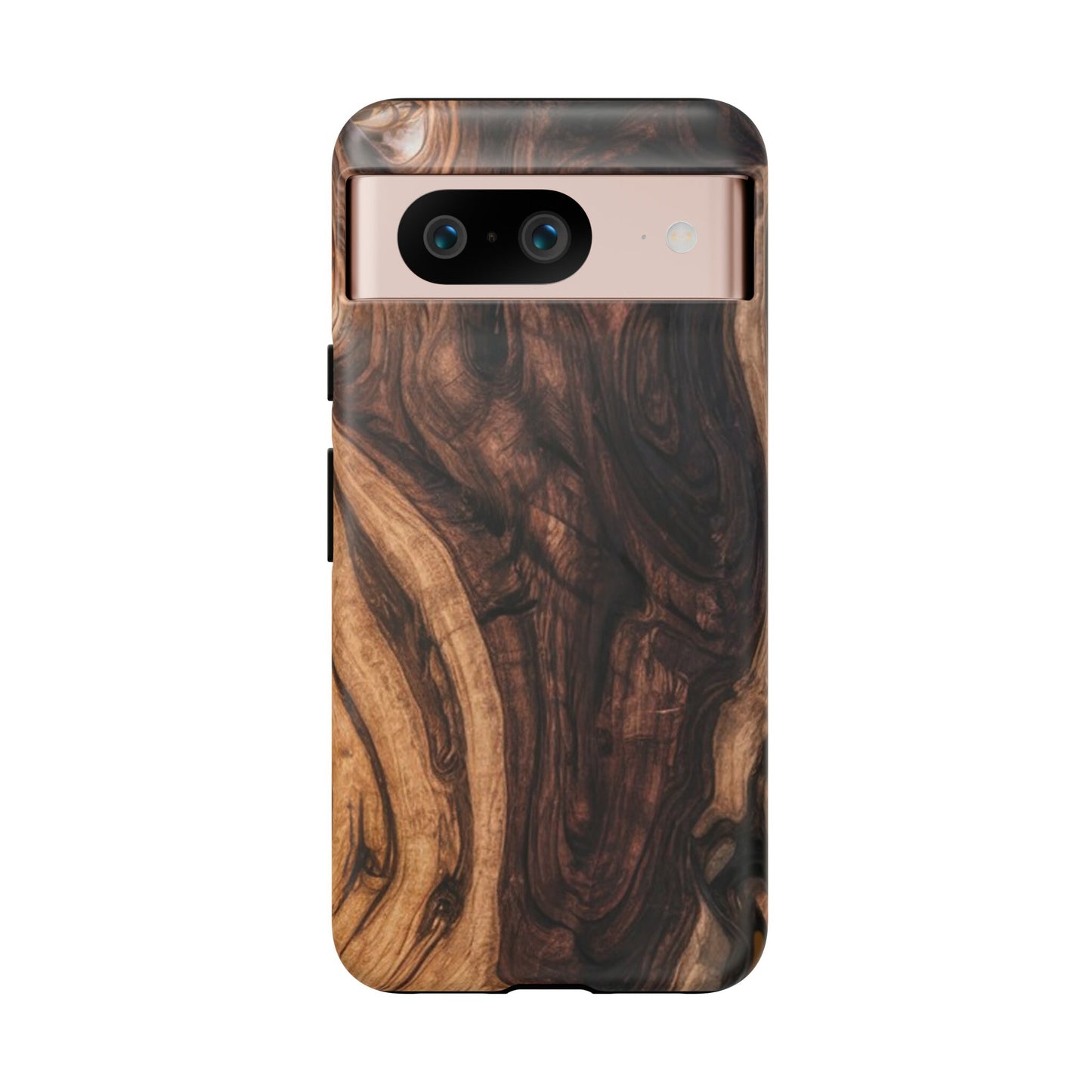 Exotic Wood Look Case for Smart Phone Scandinavian Design Phone Case Gift for Him 3D Simulated Wood Cell Phone Case