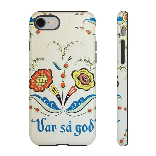 Vintage Var sa god Rosemaling Bergren Style Dual Layer Phone Cases Scandinavian Painting Telemark Kurbits Norwegian Swedish Cottagecore