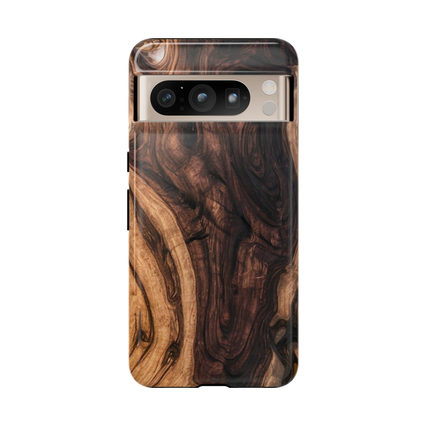 Exotic Wood Look Case for Smart Phone Scandinavian Design Phone Case Gift for Him 3D Simulated Wood Cell Phone Case