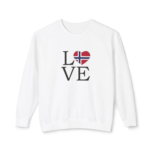 Copy of Norway LOVE Unisex Lightweight Crewneck Sweatshirt - Men Women His Hers, Scandinavian Sweatshirt, Nordic Gift, Couples Matching Shirt,