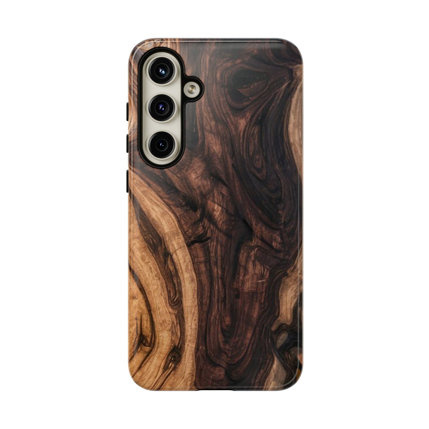 Exotic Wood Look Case for Smart Phone Scandinavian Design Phone Case Gift for Him 3D Simulated Wood Cell Phone Case