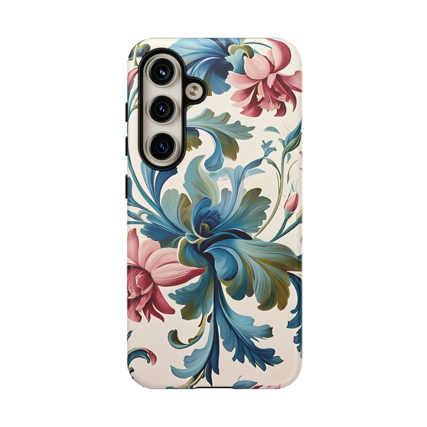 Floral Rosemaling Phone Dual Layer Cases Scandinavian Painting Telemark Tough Case