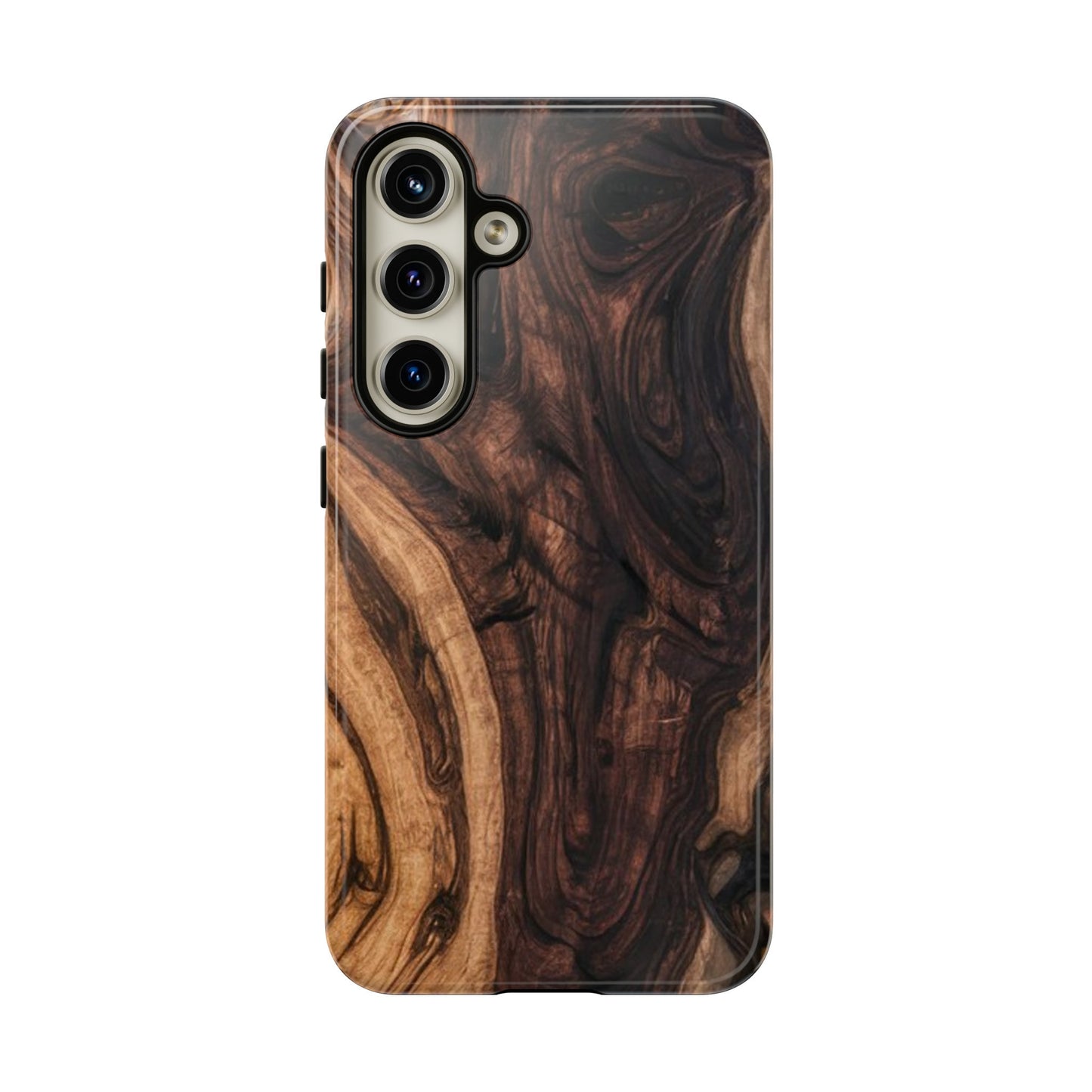 Exotic Wood Look Case for Smart Phone Scandinavian Design Phone Case Gift for Him 3D Simulated Wood Cell Phone Case