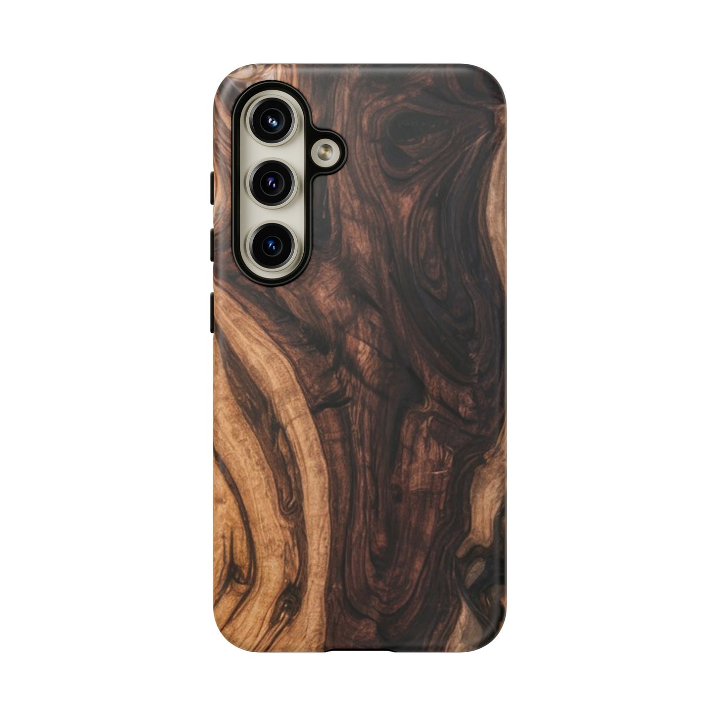 Exotic Wood Look Case for Smart Phone Scandinavian Design Phone Case Gift for Him 3D Simulated Wood Cell Phone Case