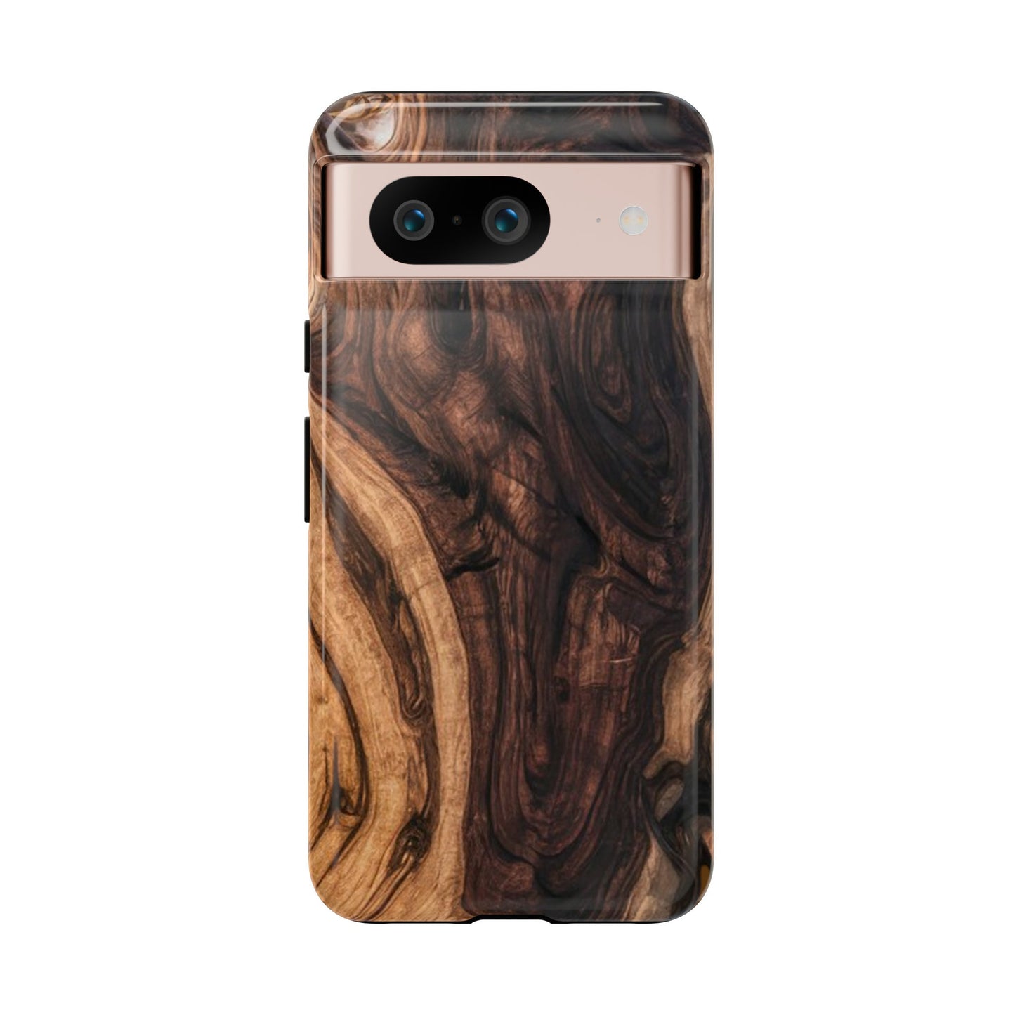 Exotic Wood Look Case for Smart Phone Scandinavian Design Phone Case Gift for Him 3D Simulated Wood Cell Phone Case