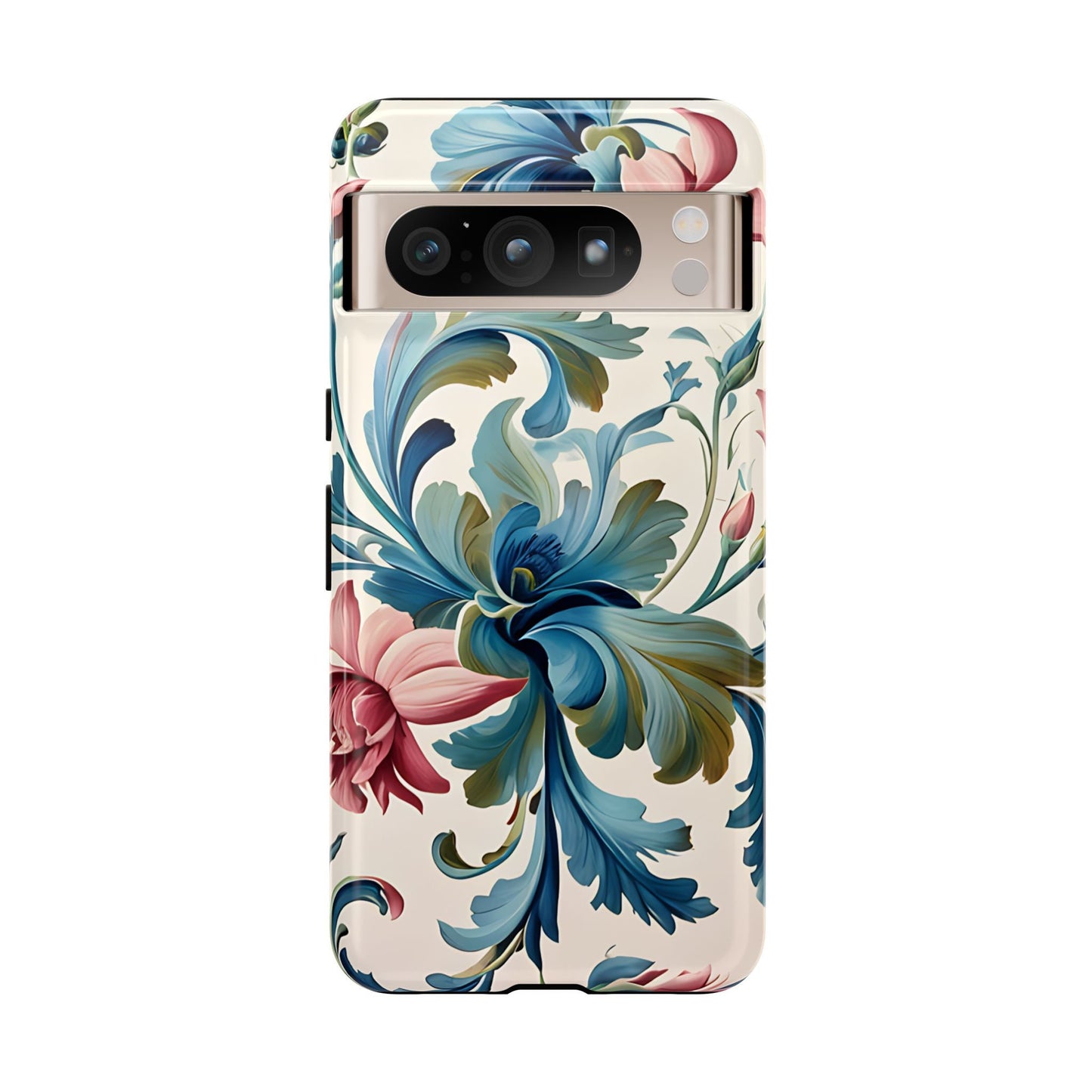 Floral Rosemaling Phone Dual Layer Cases Scandinavian Painting Telemark Tough Case