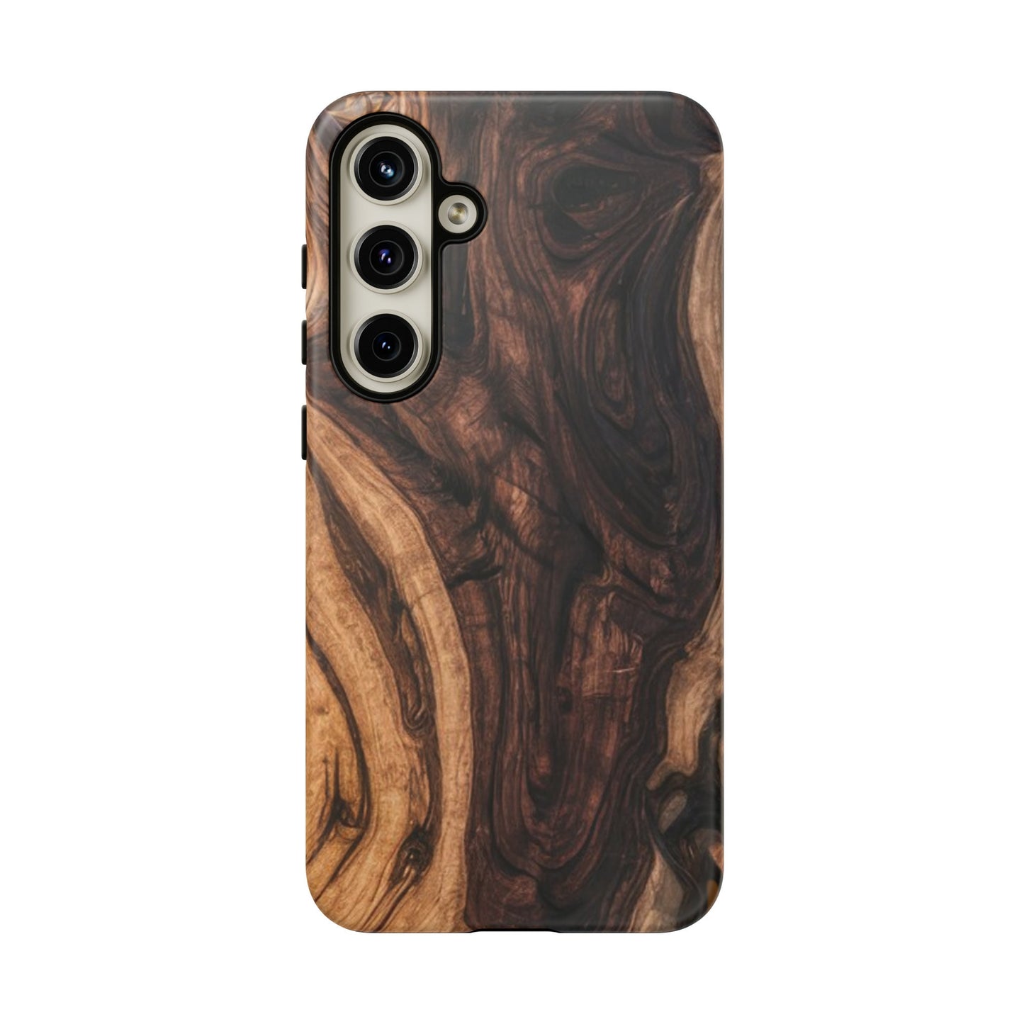 Exotic Wood Look Case for Smart Phone Scandinavian Design Phone Case Gift for Him 3D Simulated Wood Cell Phone Case