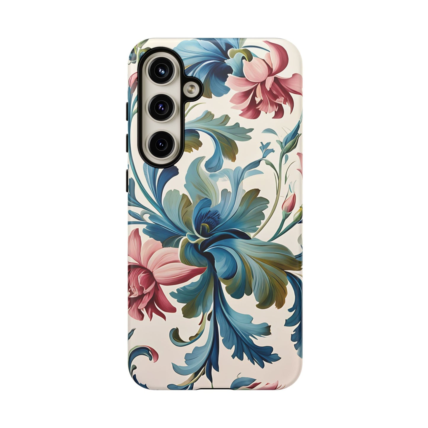 Floral Rosemaling Phone Dual Layer Cases Scandinavian Painting Telemark Tough Case